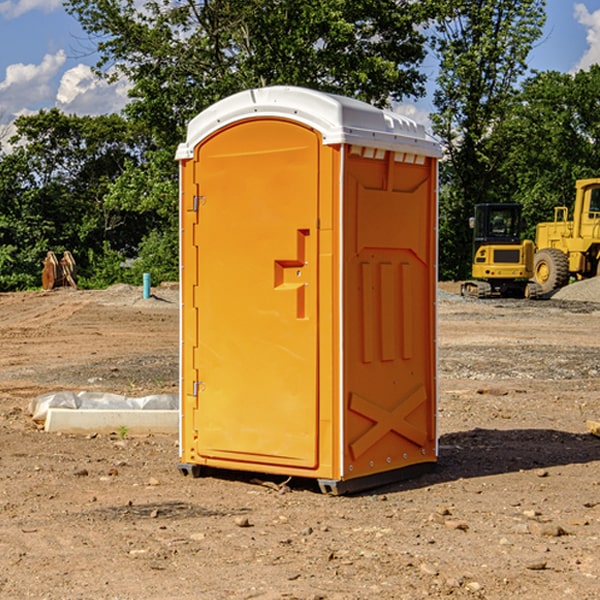 how often are the portable toilets cleaned and serviced during a rental period in Marion County